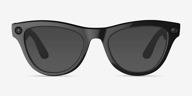 Ray-Ban Meta Skyler (Gen 2) Jet Black Plastic from EyeBuyDirect, with Tinted Lenses