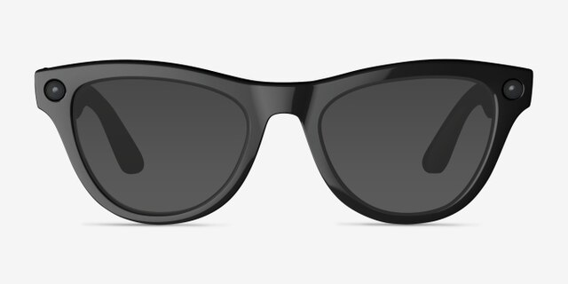Ray-Ban Meta Skyler (Gen 2) Shiny Black Plastic from EyeBuyDirect, with Tinted Lenses