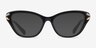 Swarovski SK2031 Noir AcétateMontures de lunettes de vue d'EyeBuyDirect, Avec des Verres Teintés