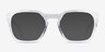 Oakley Hstn Sq Rx Polished Clear PlastiqueMontures de lunettes de vue d'EyeBuyDirect, Avec des Verres Teintés