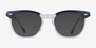 Ray-Ban RB5398 Hawkeye Transparent Blue AcetateEyeglass Frames from EyeBuyDirect, with Tinted Lenses