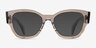 Ray-Ban RB7681V Jorge Transparent Gray AcétateMontures de lunettes de vue d'EyeBuyDirect, Avec des Verres Teintés