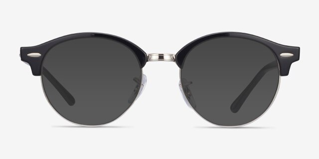 Ray-Ban RB4246V Clubround Black Acetate-metalEyeglass Frames from EyeBuyDirect, with Tinted Lenses
