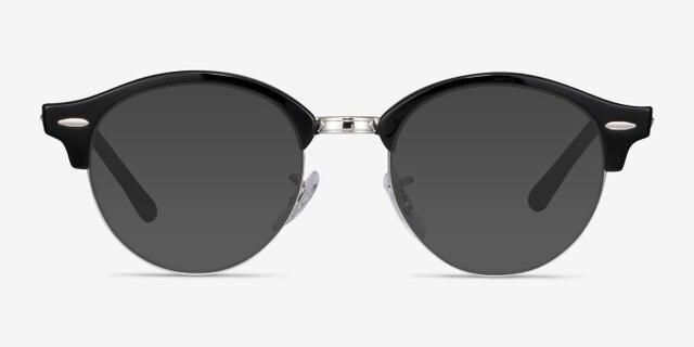 Ray-Ban RB4246V Clubround Black Acetate-metalEyeglass Frames from EyeBuyDirect, with Tinted Lenses