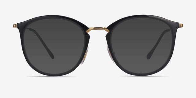 Ray-Ban RB7140 Black Gold Plastic-metalEyeglass Frames from EyeBuyDirect, with Tinted Lenses