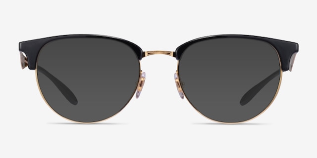 Ray-Ban RB6396 Black Gold AcetateEyeglass Frames from EyeBuyDirect, with Tinted Lenses