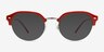 Ray-Ban RB7229 Red MetalEyeglass Frames from EyeBuyDirect, with Tinted Lenses