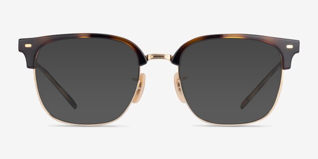 Ray-Ban RB7216 New Clubmaster Tortoise Gold PlasticEyeglass Frames from EyeBuyDirect, with Tinted Lenses