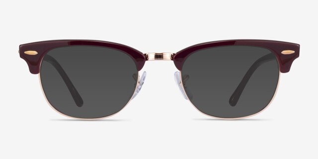 Ray-Ban RB5154 Clubmaster Brown Rose Gold AcetateEyeglass Frames from EyeBuyDirect, with Tinted Lenses