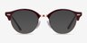 Ray-Ban RB4246V Clubround Dark Purple Gold AcetateEyeglass Frames from EyeBuyDirect, with Tinted Lenses