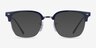 Ray-Ban RB7216 New Clubmaster Blue Silver PlasticEyeglass Frames from EyeBuyDirect, with Tinted Lenses