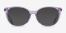Armani Exchange AX3109F Shiny Transparent Violet AcétateMontures de lunettes de vue d'EyeBuyDirect, Avec des Verres Teintés
