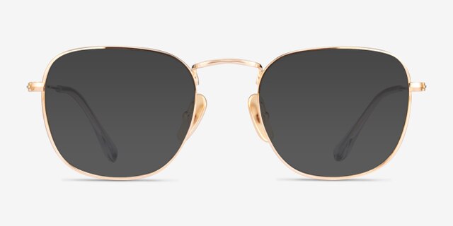Ray-Ban RB8157V Frank Gold TitaniumEyeglass Frames from EyeBuyDirect, with Tinted Lenses