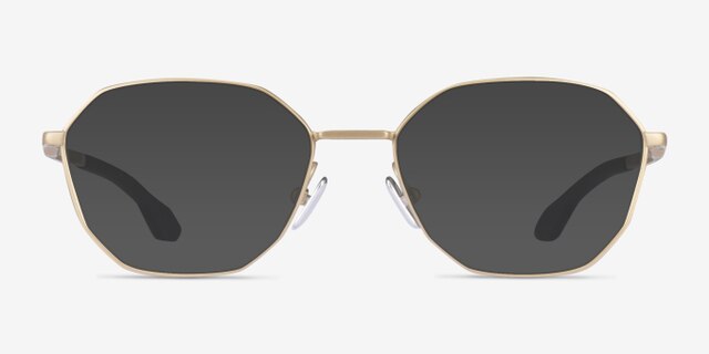 Oakley Sobriquet Matte Gold TitaniumEyeglass Frames from EyeBuyDirect, with Tinted Lenses