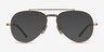 Ray-Ban RB8225V Aviator Rose Gold Tortoise TitaniumEyeglass Frames from EyeBuyDirect, with Tinted Lenses