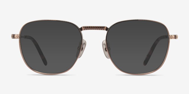 Ray-Ban RB8258V Frank Brown TitaniumEyeglass Frames from EyeBuyDirect, with Tinted Lenses
