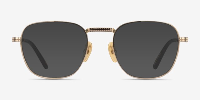Ray-Ban RB8258V Frank Gold TitaniumEyeglass Frames from EyeBuyDirect, with Tinted Lenses