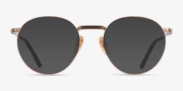 Ray-Ban RB8237V Shiny Gold TitaniumEyeglass Frames from EyeBuyDirect, with Tinted Lenses