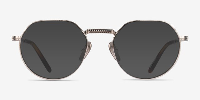 Ray-Ban RB8265V Jack Shiny Silver TitaniumMontures de lunettes de vue d'EyeBuyDirect, Avec des Verres Teintés