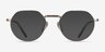 Ray-Ban RB8265V Jack Shiny Silver TitaniumMontures de lunettes de vue d'EyeBuyDirect, Avec des Verres Teintés