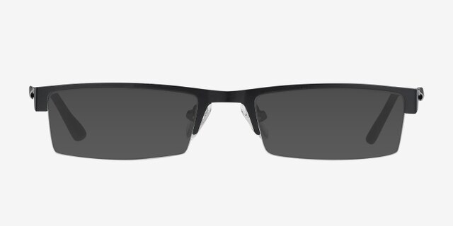Malmo Black MetalEyeglass Frames from EyeBuyDirect, with Tinted Lenses