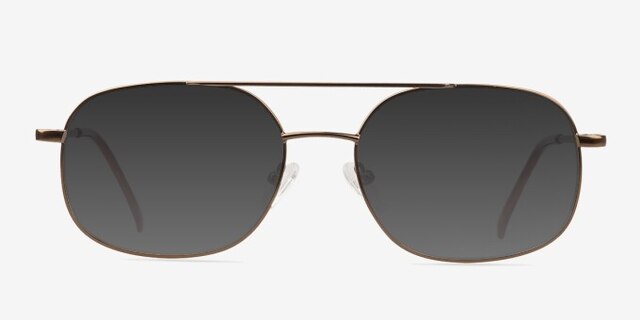 Branson Bronze MetalEyeglass Frames from EyeBuyDirect, with Tinted Lenses