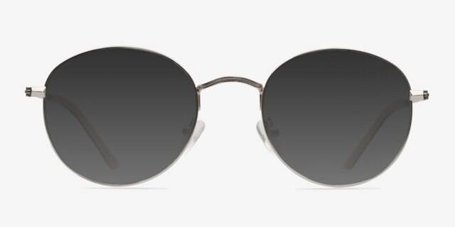Cupertino Silver MetalEyeglass Frames from EyeBuyDirect, with Tinted Lenses