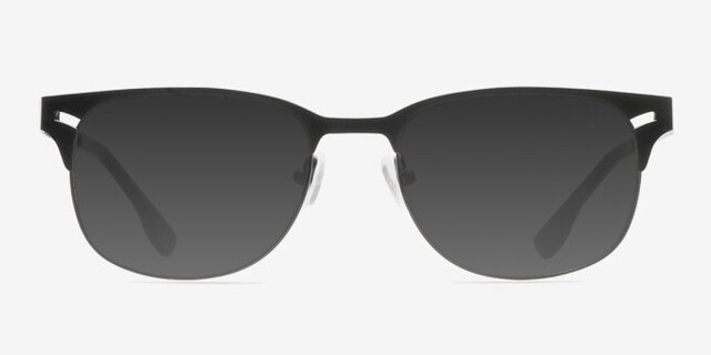 Merrion Black MetalEyeglass Frames from EyeBuyDirect, with Tinted Lenses