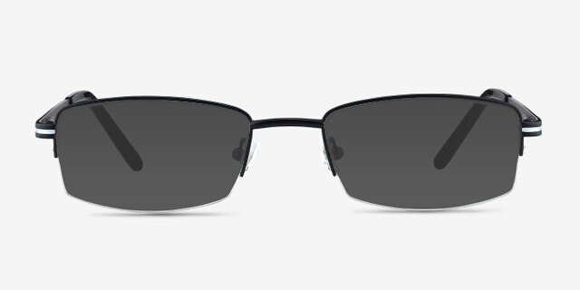Brian Noir MétalMontures de lunettes de vue d'EyeBuyDirect, Avec des Verres Teintés