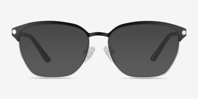 Berkeley Black MetalEyeglass Frames from EyeBuyDirect, with Tinted Lenses