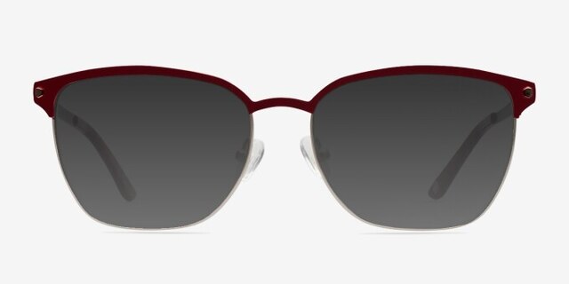 Berkeley Burgundy MetalEyeglass Frames from EyeBuyDirect, with Tinted Lenses