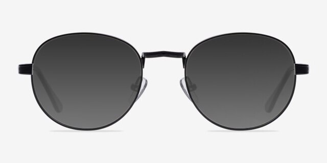 Belleville Matte Black MetalEyeglass Frames from EyeBuyDirect, with Tinted Lenses