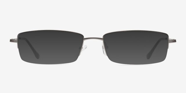 Minneapolis Gunmetal MetalEyeglass Frames from EyeBuyDirect, with Tinted Lenses