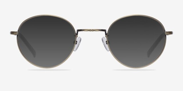 Amsterdam Bronze MetalEyeglass Frames from EyeBuyDirect, with Tinted Lenses