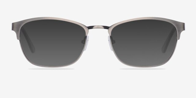 Upper East Gunmetal MetalEyeglass Frames from EyeBuyDirect, with Tinted Lenses