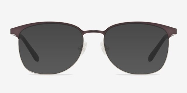 Dancer Gunmetal & Silver MetalEyeglass Frames from EyeBuyDirect, with Tinted Lenses