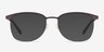 Dancer Gunmetal & Silver MetalEyeglass Frames from EyeBuyDirect, with Tinted Lenses