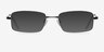 Oakland Gunmetal MetalEyeglass Frames from EyeBuyDirect, with Tinted Lenses