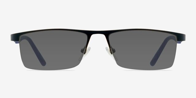 Kuihelani Black & Navy MetalEyeglass Frames from EyeBuyDirect, with Tinted Lenses