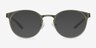 Outline Matte Silver & Wood Wood-textureEyeglass Frames from EyeBuyDirect, with Tinted Lenses