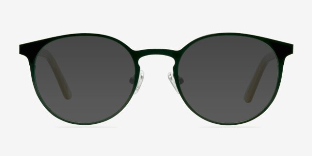 Outline Black Steel & Acetate Acetate-metalEyeglass Frames from EyeBuyDirect, with Tinted Lenses