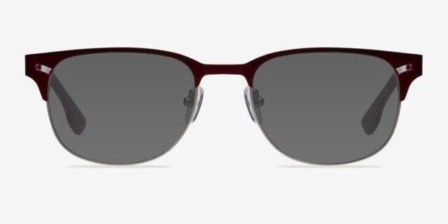 Merrion Burgundy MetalEyeglass Frames from EyeBuyDirect, with Tinted Lenses