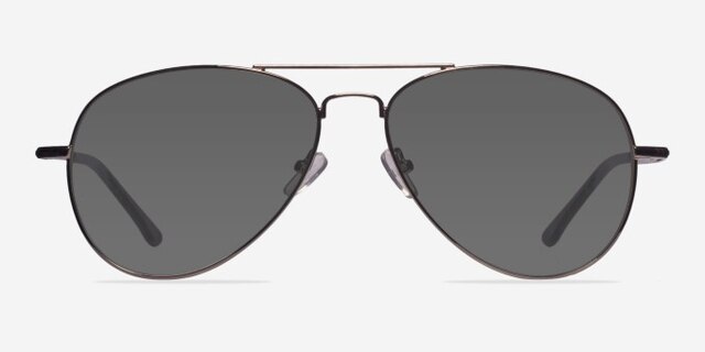 Nantes Argenté MétalMontures de lunettes de vue d'EyeBuyDirect, Avec des Verres Teintés