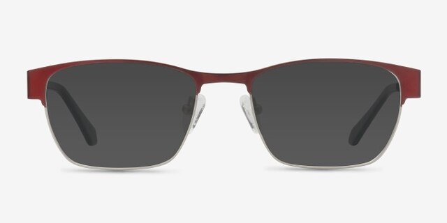 Admire Matte Burgundy MetalEyeglass Frames from EyeBuyDirect, with Tinted Lenses