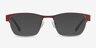 Admire Matte Burgundy MetalEyeglass Frames from EyeBuyDirect, with Tinted Lenses