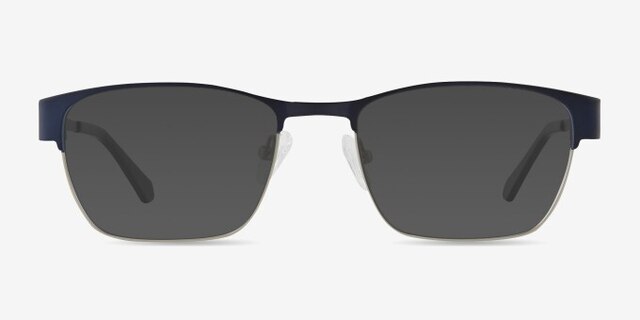 Admire Navy MetalEyeglass Frames from EyeBuyDirect, with Tinted Lenses
