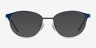 Mamba Navy Silver MétalMontures de lunettes de vue d'EyeBuyDirect, Avec des Verres Teintés