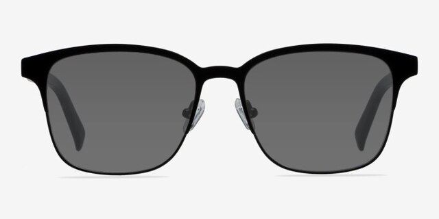 Intense Matte Black Acetate-metalEyeglass Frames from EyeBuyDirect, with Tinted Lenses