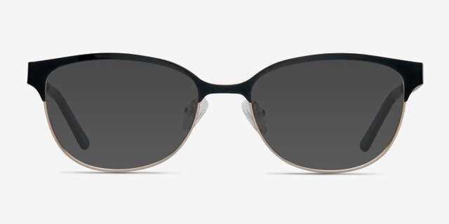 Sapphire Black Golden MétalMontures de lunettes de vue d'EyeBuyDirect, Avec des Verres Teintés