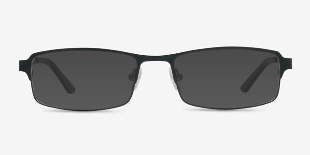 Thomas Matte Black MetalEyeglass Frames from EyeBuyDirect, with Tinted Lenses